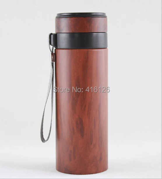 Деревянная краска из нержавеющей стали фиолетовый-зернистый термос бутылка