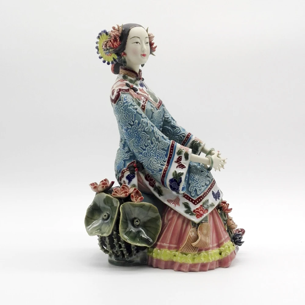 Фарфор Антиквариат Искусство Коллекционная Механическая Фигурка Традиционный