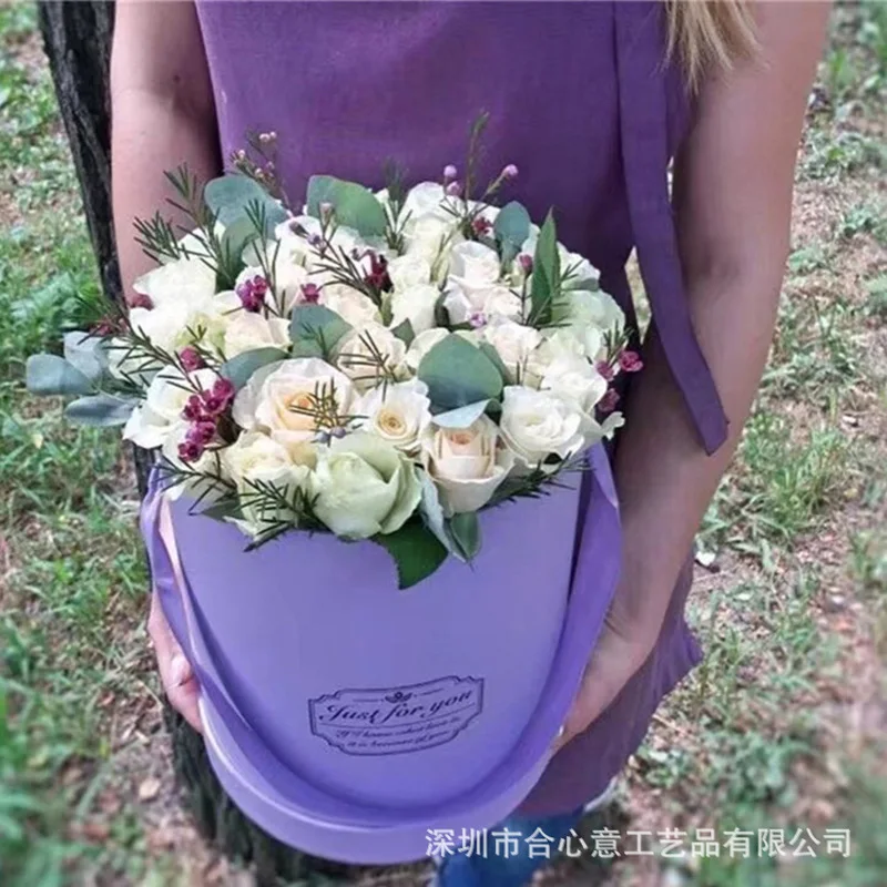 Подарочная коробка круглая подарочная коробка из трех частей круглая коробка для объятий Цветочная подарочная коробка для цветов коробка для украшения на Хэллоуин Рождество свадьбу
