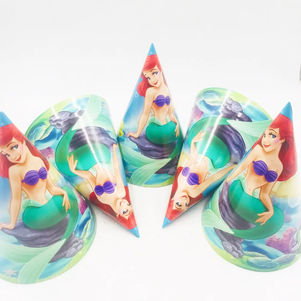 6 шт./компл. Русалка бумажная Крышка день рождения с днем украшения