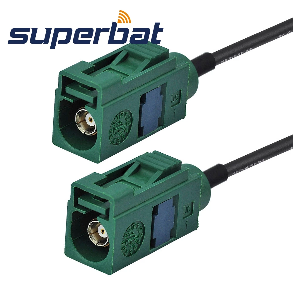 Superbat Antenna Extension Cable Fakra Female E Straight to Fakra Jack Key code EStraight Pigtail Cable RG174 500cm