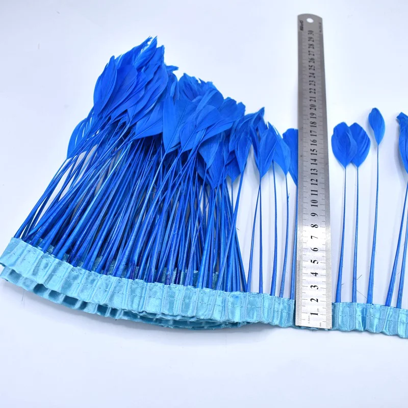 Кожаные розовые гусиные перья 2 метра лента для шитья одежды сделай сам