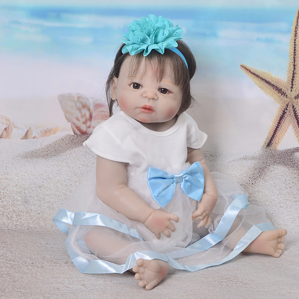 NPK фирменный реборн куклы-игрушки для девочек 23 дюйма полностью силиконовый