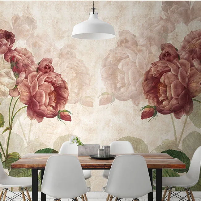 

Bacaz 3d Wall Murals Wallpaper Flower Murals for Dinning Room Background 3d Photo Flower Wall paper Mural Removable