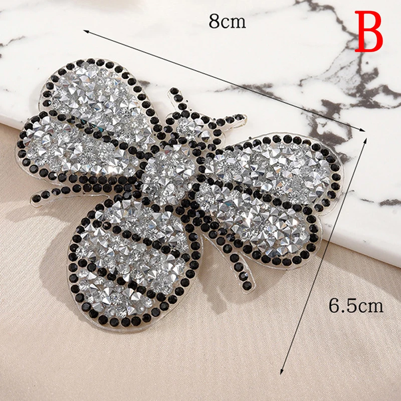 Новинка 1 шт. забавные стразы пчела вышитая нашивка железо на шитье аппликация из