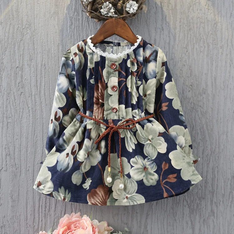 Fashion Girl Dress Kids Flowers Dresses Children Lace Cute Baby Clothes Birthday Party Autumn Princess | Детская одежда и обувь