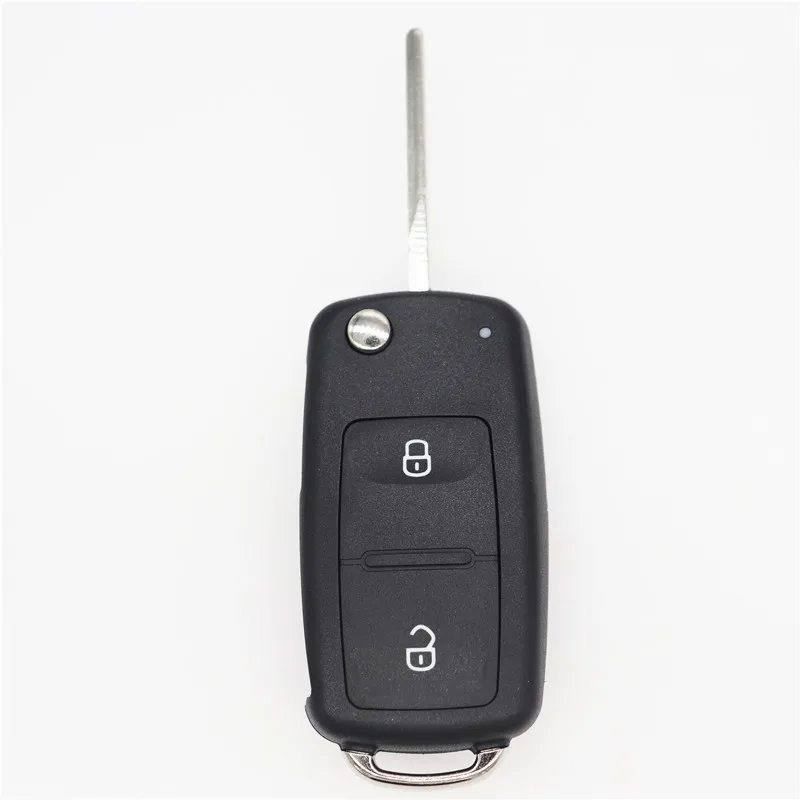 2 Кнопки AUTEWODE дистанционный ключ оболочки автомобиля ключ чехол для VW Volkswagen Tiguan брелок для ключей от машины Polo MK6 fob иммобилайзер корпус fob крышка 1 шт - Количество кнопок: 2 Кнопки