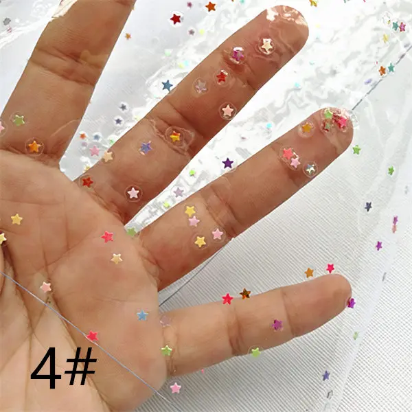 4 7,6*12 дюймов Прозрачная голограмма Синтетическая кожа ткань для DIY аксессуаров - Цвет: 4