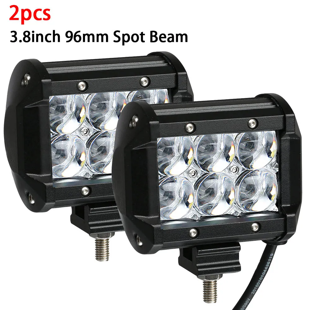 2pcs 4 inch spot Светодиодный светильник HELLO EOVO 5D 4/6,5/9,5/12 17 дюймов, светодиодный светильник для внедорожной лодки, автомобиля, трактора, грузовика, 4x4, внедорожника, вездехода, светодиодный рабочий светильник - Цвет: 2pcs 4 inch spot