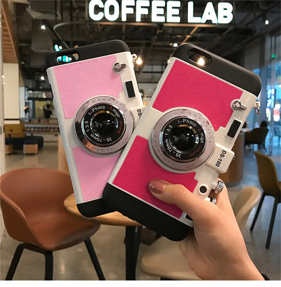 Модный силиконовый чехол для камеры чехлы iPhone7 7plus 3D защитный мобильного телефона