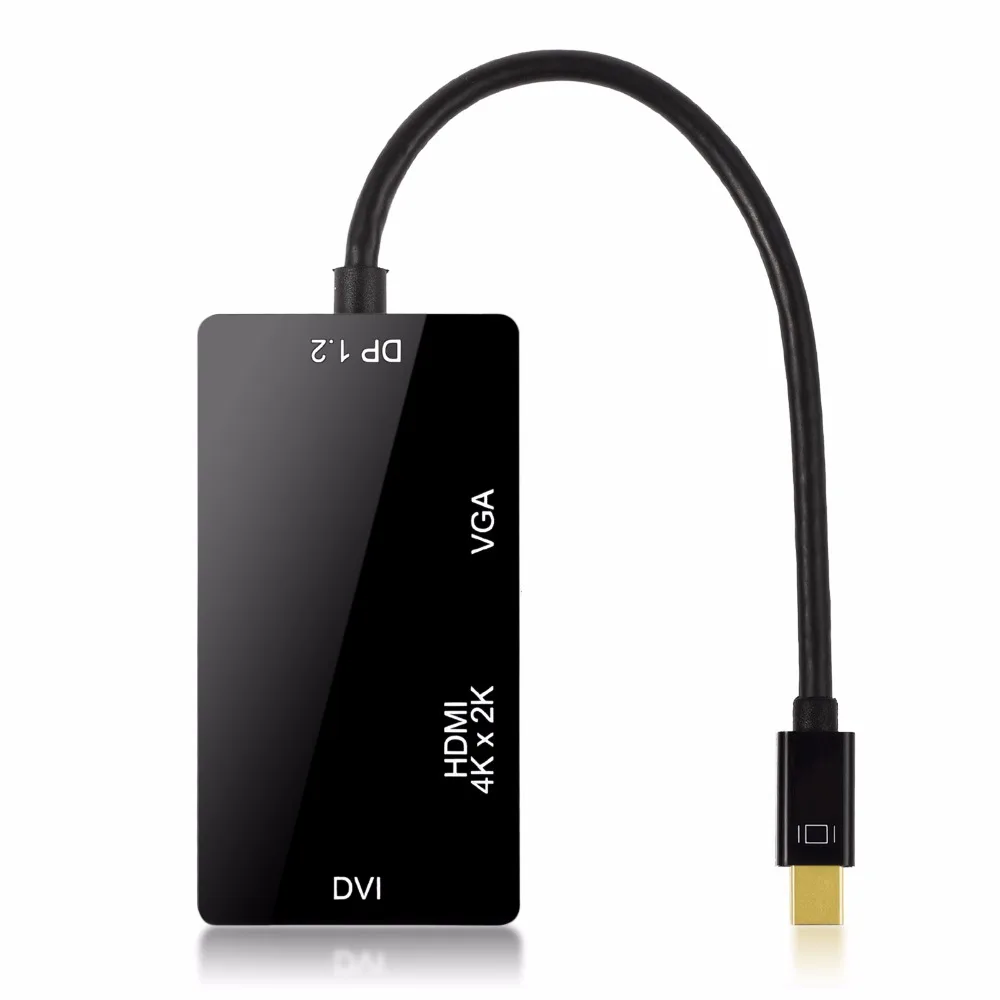 LiNKFOR Mini для Displayport Thunderbolt к HDMI DVI VGA кабель Адаптер DP V1.2 4K x 2K HDMI 1080p DVI 1920x1080 VGA конвертер