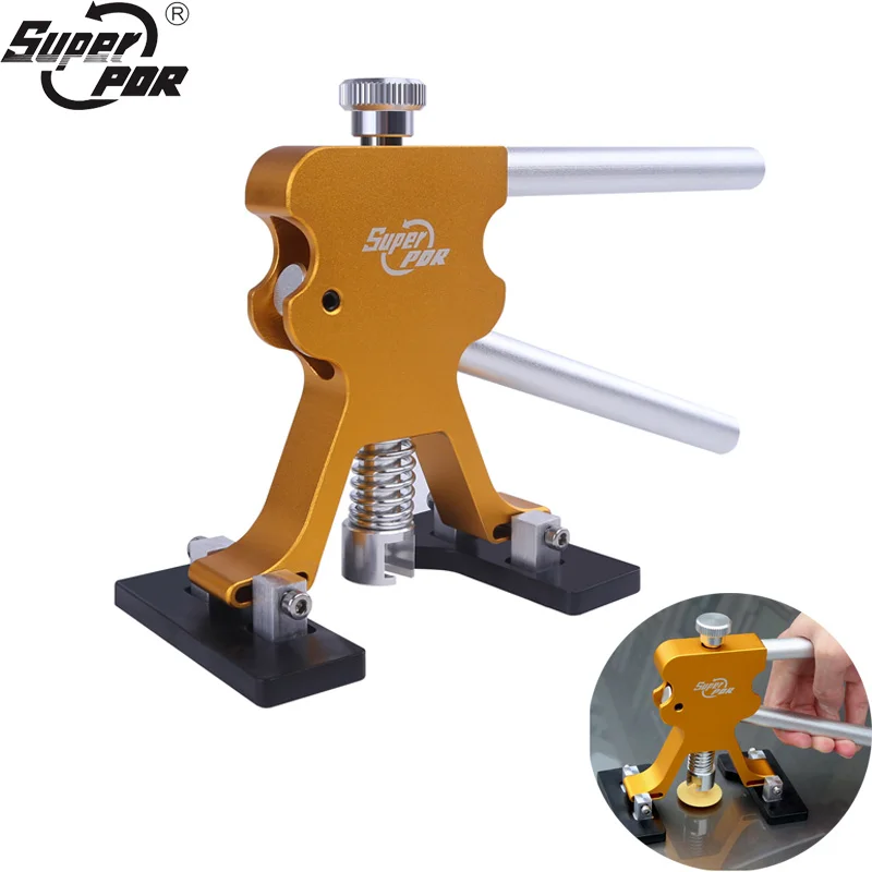 

Hot Sale Super PDR Tools Kit Gold Dent Lifter Herramientas Paintless Dent Repair Tools Auto Car dent Puller Tool Suction Cups