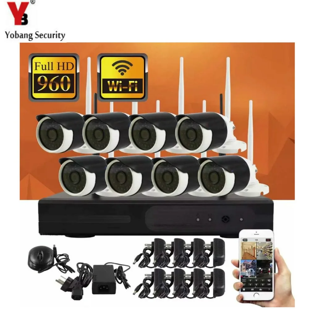 Yobang wifi CCTV камера безопасности система видеонаблюдения беспроводная 8CH 1080P NVR