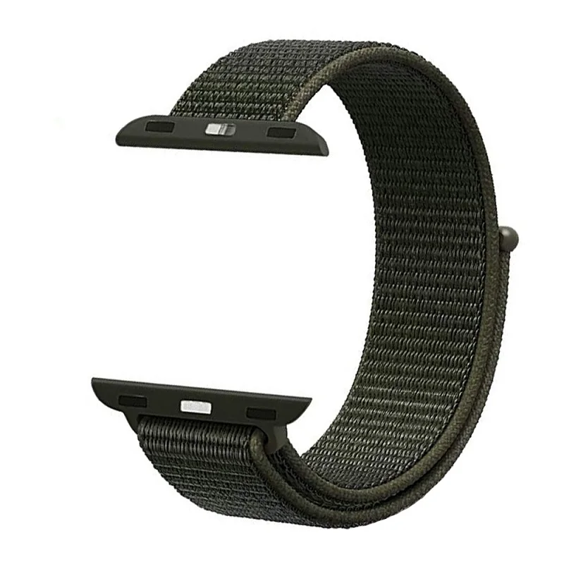 Cargo Khaki Ремешок для Apple Watch, 38 мм, 42 мм, легкая регулировка, нейлоновый ремешок на липучке для браслетов Apple Watch, ремешок 4, 5, 40 мм, 44 мм - Цвет ремешка: Cargo Khaki