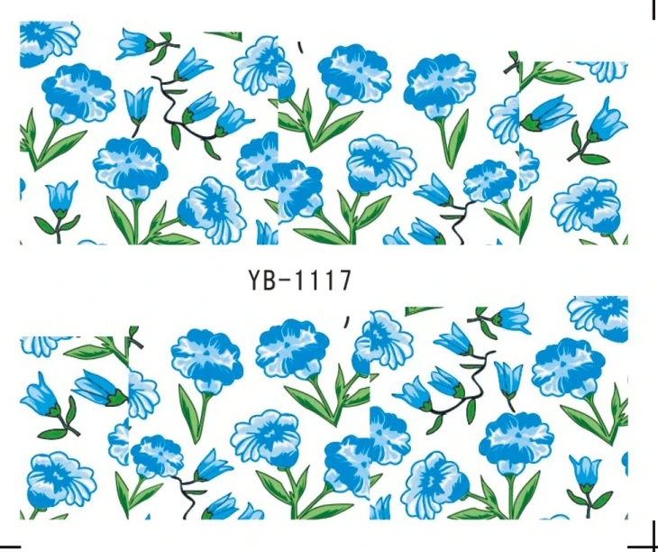 

Nail Sticker Water Transfers Stickers Nail Decals FLOWER PEONY ROSE LILAC ROSEBUSH YB1117-1122