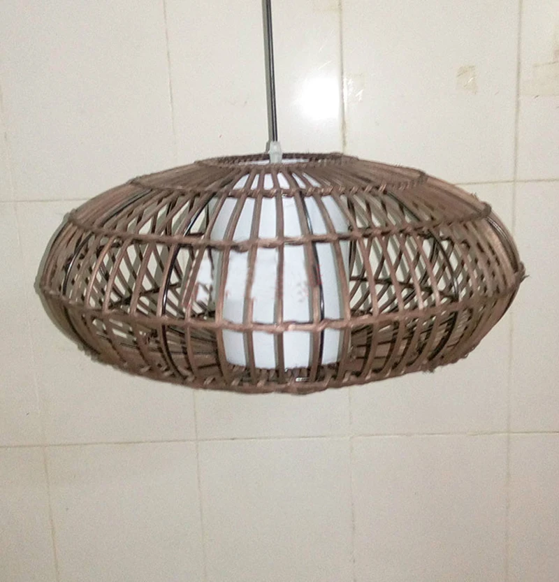 Лидер продаж 2020 современный маленький Плетеный подвесной светильник лампа из