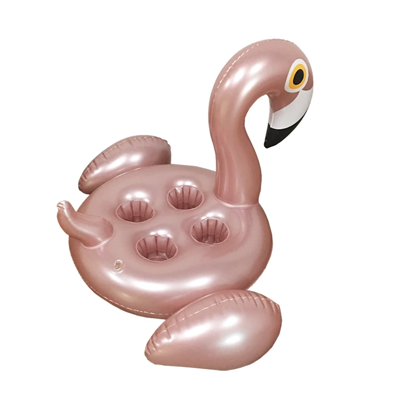 Бассейн Вечеринка 4 отверстия надувной фламинго держатель стакан для напитков