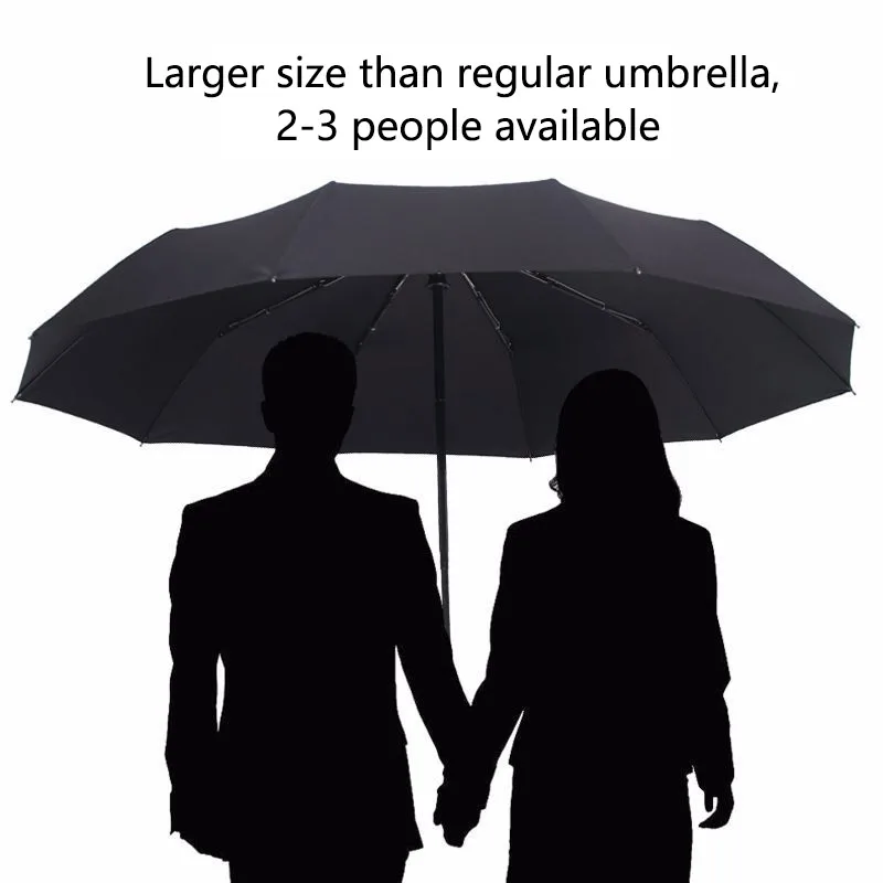 Creative Polygon Handle Big Umbrella Rain Women 3 Folding Fully Automatic Business Windproof Men Outdoor Car | Дом и сад