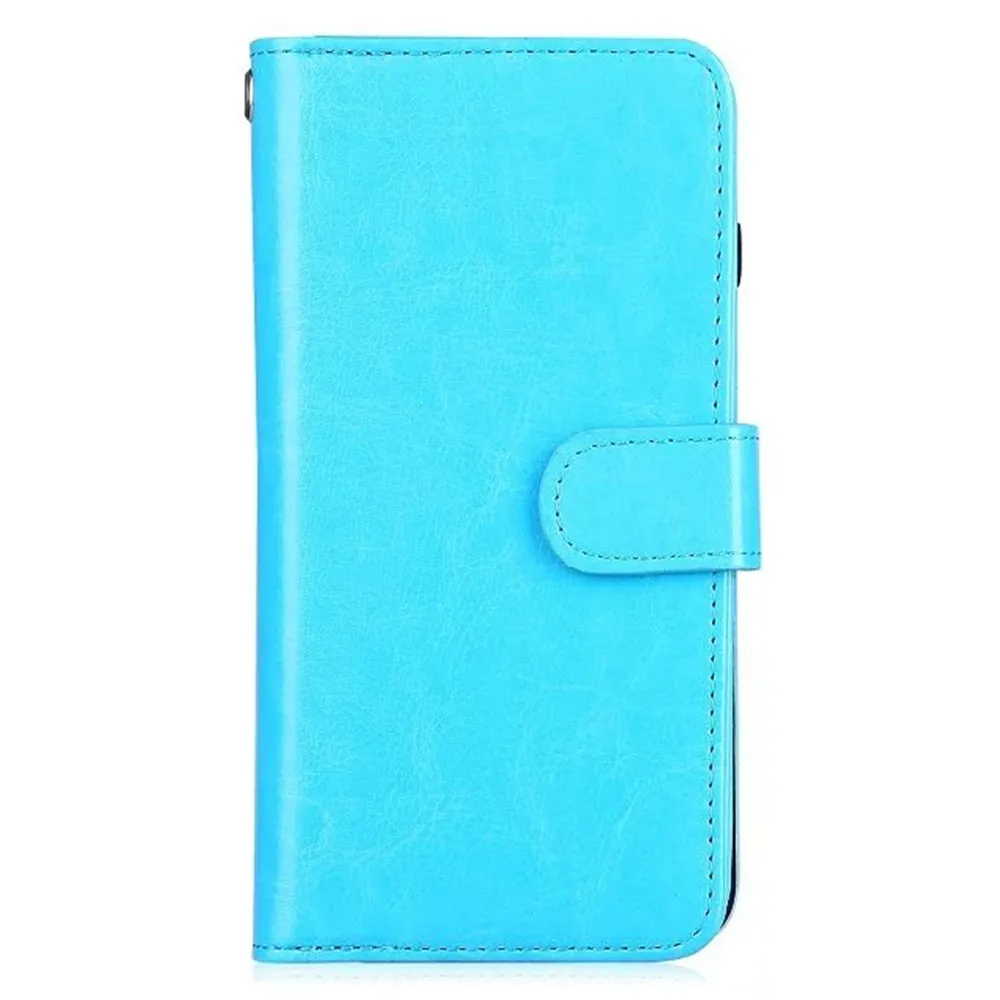 Blue Для samsung note10 многофункциональный флип-кошелек кожаный чехол для samsung S10 S9 Plus чехол Магнитный съемный 2 в 1 9 Слот для карт - Цвет: Blue