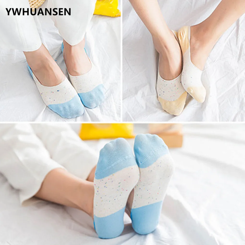YWHUANSEN 5 пара/лот Мультяшные женские носки Popsocke хлопковые лоферы лодка