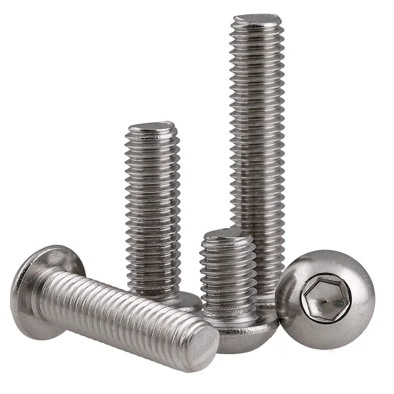 

100pcs/lot M3*30 Bolt A2-70 ISO7380 Button Head Socket Screw/Bolt SUS304 Stainless Steel M3X30mm