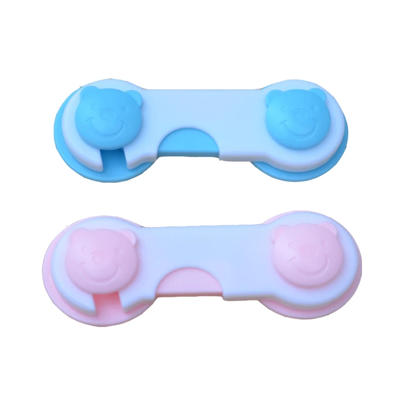 8pcs Environmentally Friendly Material Cute White Bear To Unlock / Lock The Cabinet / Drawer / Refrigerator Lock