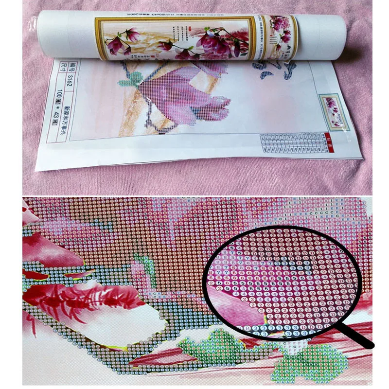 Diy Рукоделие Вышивка тигр семья сделай сам Алмаз Живопись животное вышивка