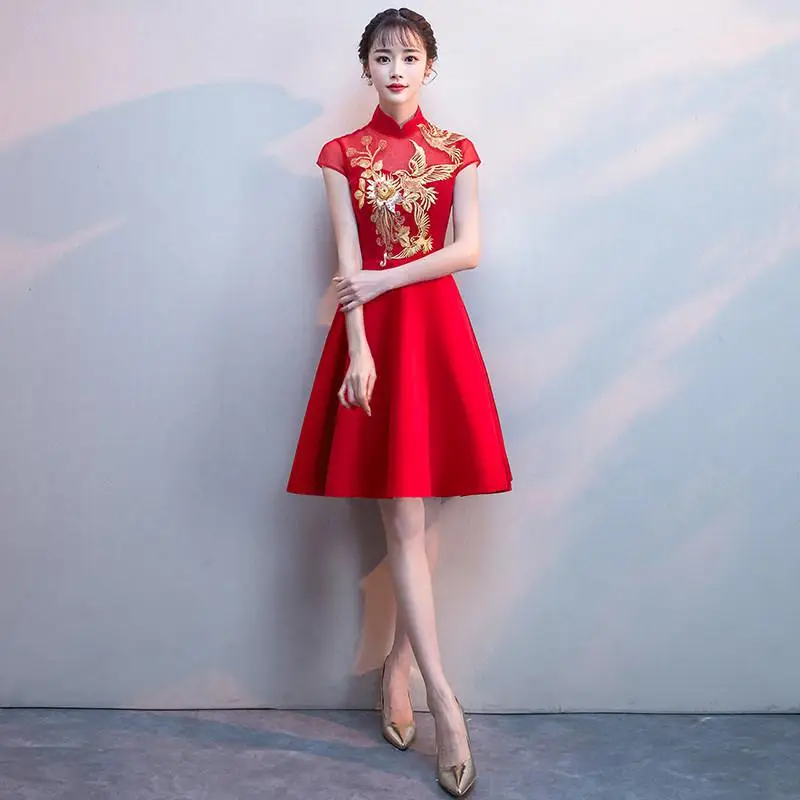 Цветочное элегантное женское вечернее платье Ципао традиционное китайское платье Сексуальное Тонкое Vestidos винтажное женское платье с воротником-стойкой Cheongsam - Цвет: Style 13