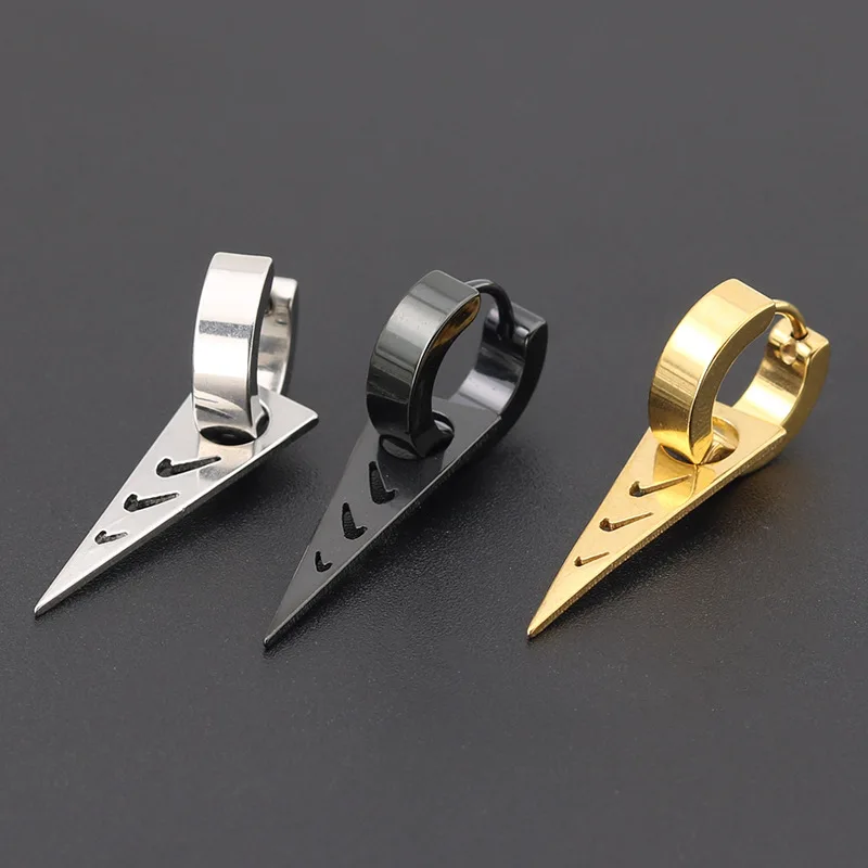 Женские треугольные серьги гвоздики из нержавеющей стали|Серьги-гвоздики| |