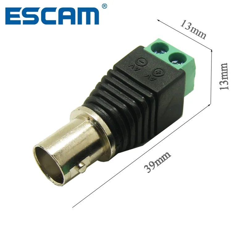 ESCAM 10 шт./лот Coax Cat5 Cat6 BNC Гнездовой разъем для видеонаблюдения подключения видео