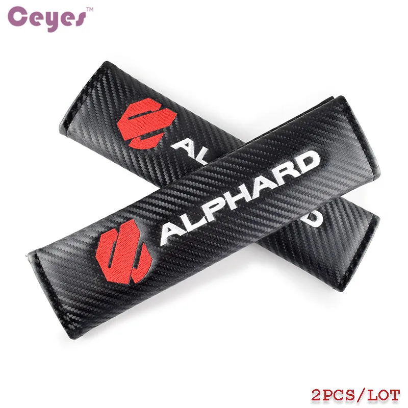 Ceyes углеродного волокна стайлинга автомобилей чехол для Toyota Alphard Harrier Vellfire 86 на