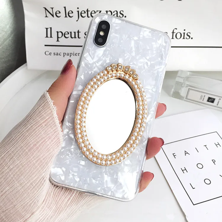 XSMYiss блестящее жемчужное зеркальное покрытие для телефона чехол iPhone X XS NAX XR 8 7 6 6S