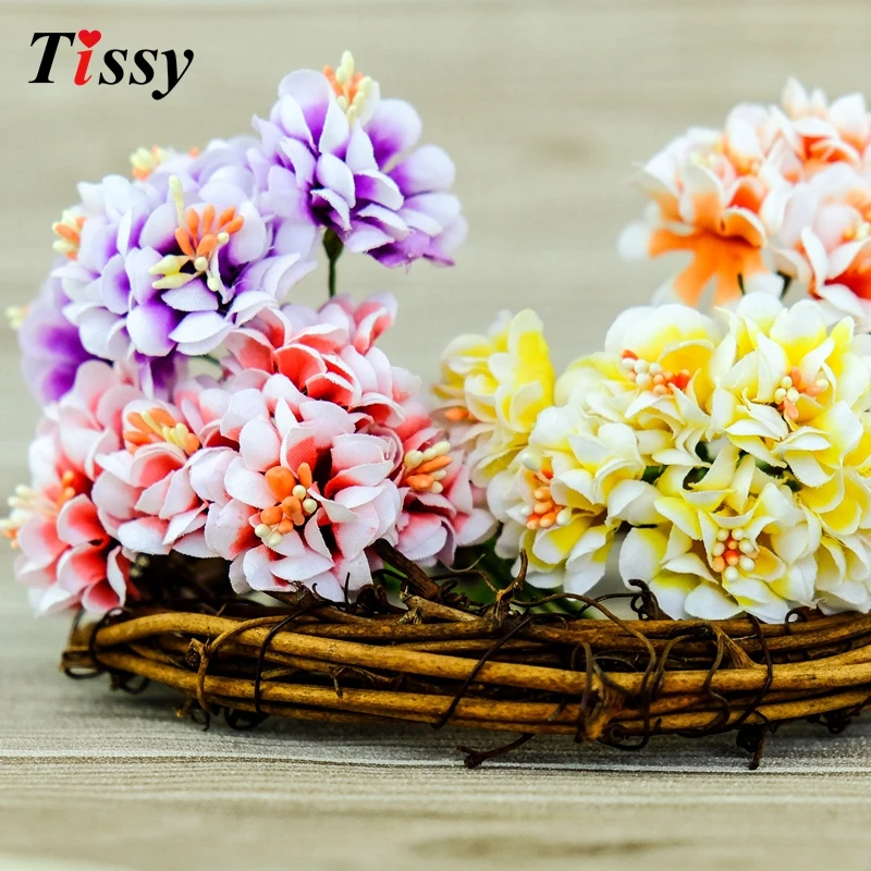 6 шт. шелковые искусственные тычинки букет ручной работы для свадебного