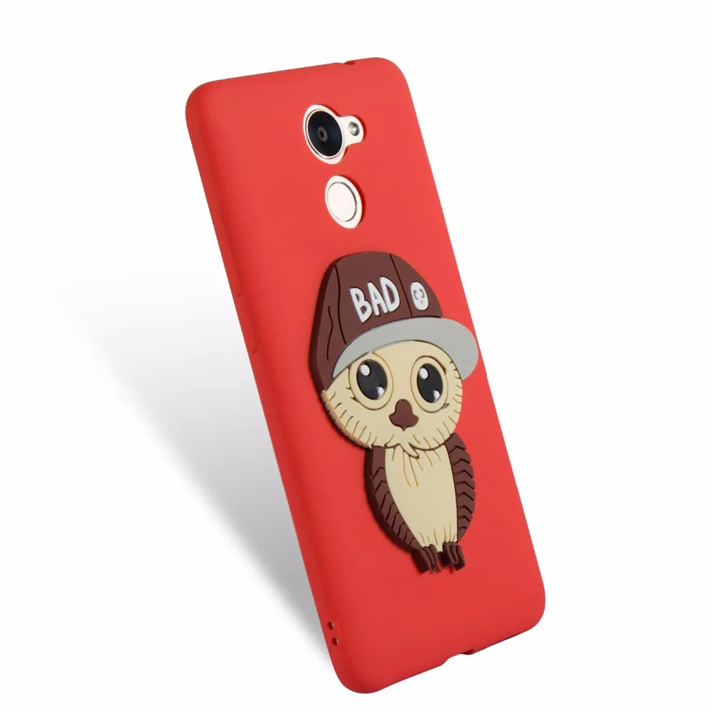 For HUAWEI Enjoy7 Plus Honor6A Y5 III 2017 lovely Owl Anti-Fall Phone Cover Case Silicone Soft Bad Boy Cartoon Shell Rose |
