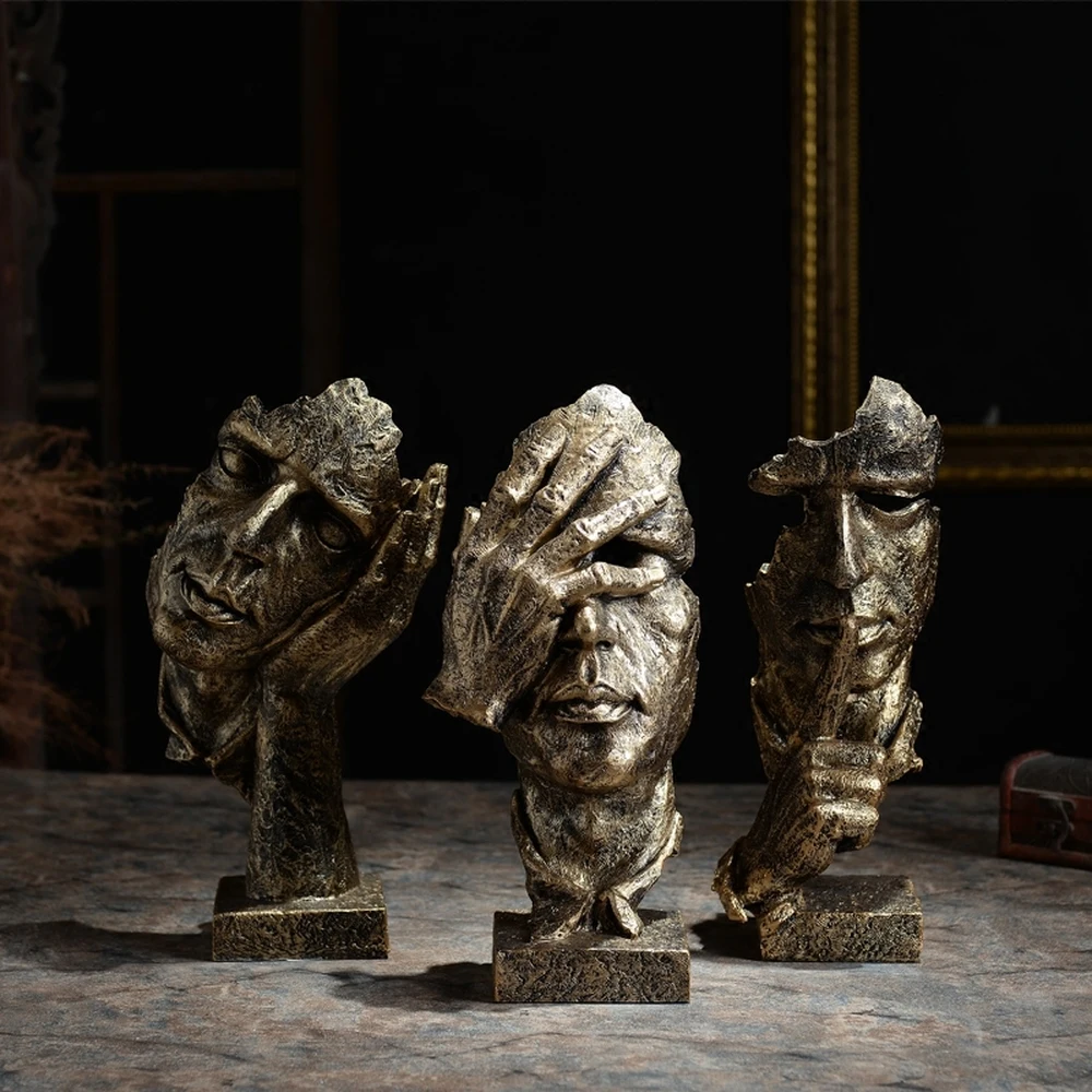 

A PCS Do not listen or not to say abstract resin craft ornaments creative office living room sample room soft AP5141348