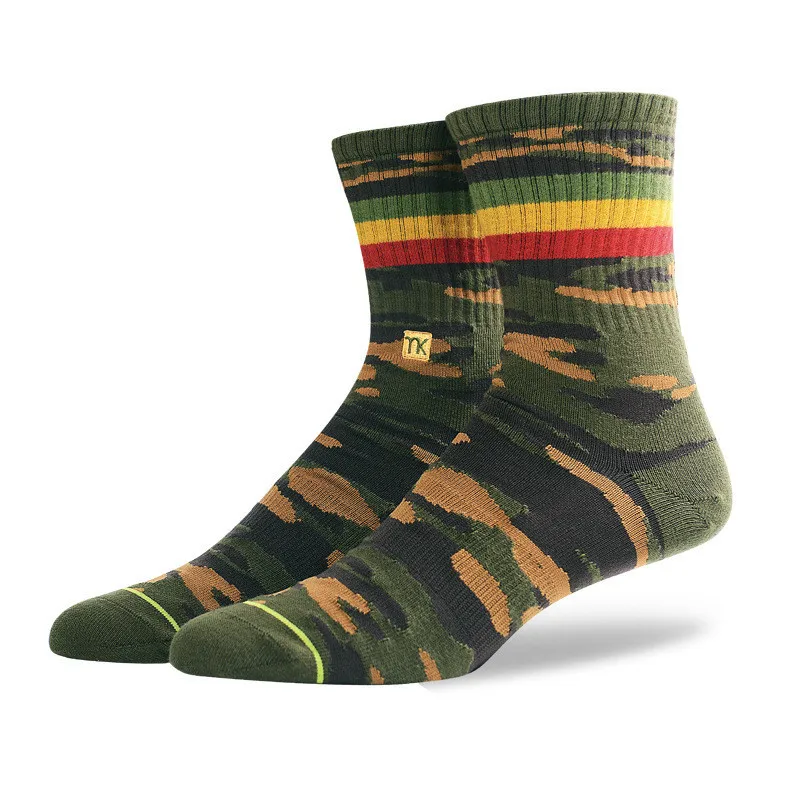 PEONFLY Beautiful Cotton Men's Socks Autumn And Winter Compression Colorful Square Happy Dress Men Size | Мужская одежда