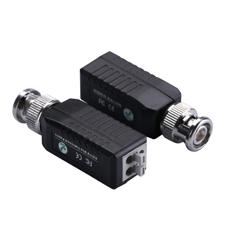 Hamrolte Transceiver Twisted Single Channel Passive Male Connector UTP Video Balun for AHD TVI CVI Analog Camera | Безопасность и
