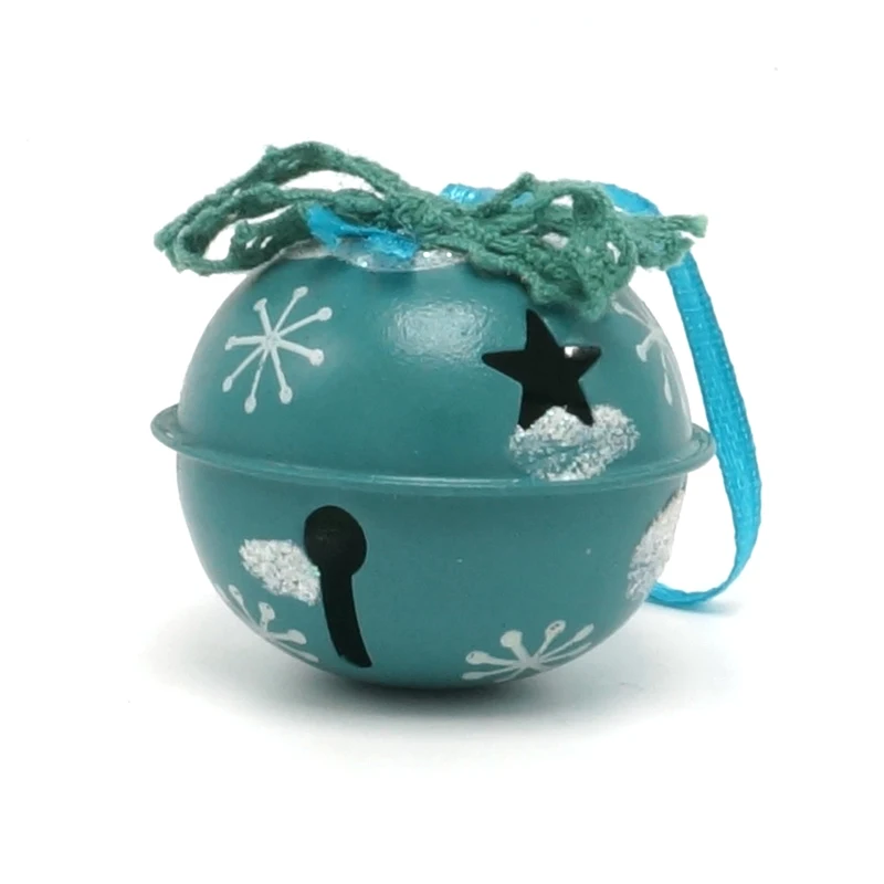 Рождественские елочные украшения 6 шт. синие металлические блестящие