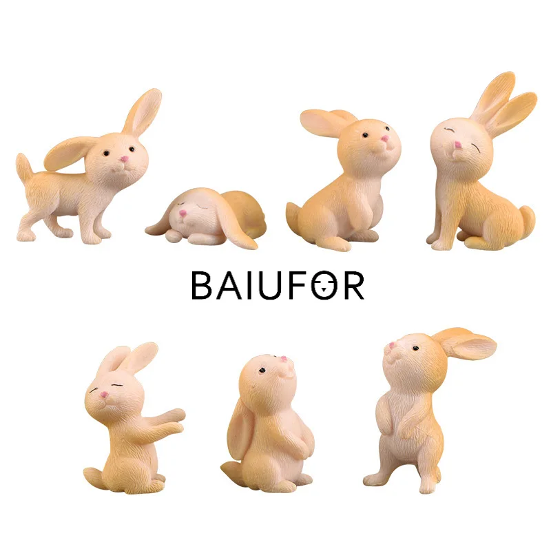 BAIUFOR миниатюрный лесной Кролик модель Сказочный Сад Miniaturas микро пейзаж из мха diy Террариум аксессуары фигурки