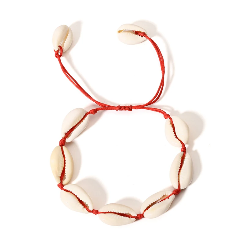 Trendy Real Cowrie Shell Rope Bracelet Woman Handmade Adjustable Boho Jewelry Accessory Bijoux for Christmas Gift Lover | Украшения и