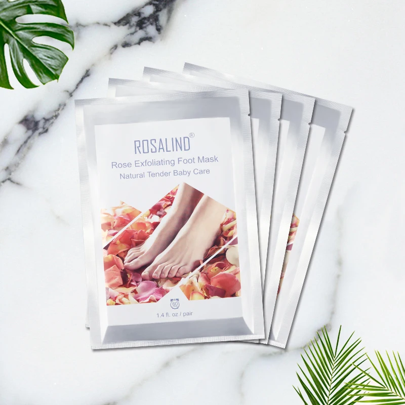 Отшелушивающая маска для ног ROSALIND носочки педикюра удаляет омертвевшую кожу 2 шт.