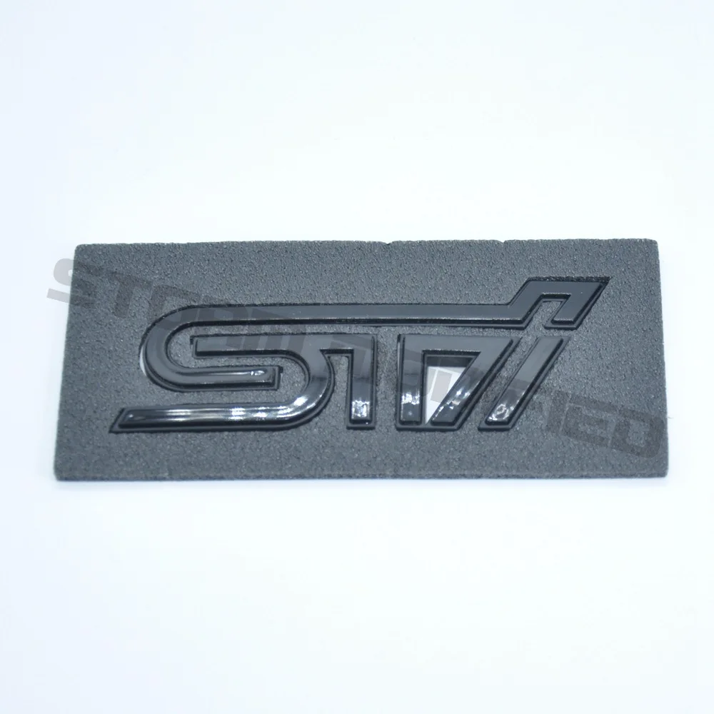 Light STI Logo SuTong 3D отличный гладкий глянцевый металлический значок STI эмблема наклейка для Subaru STI WRX BRZ аксессуары для стайлинга автомобилей - Цвет: Light STI Logo