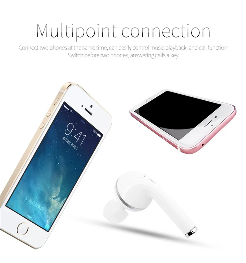 Мини Bluetooth наушники одиночное стерео Беспроводная Bluetooth гарнитура наушник с микрофоном Микрофон для iPhone samsung huawei
