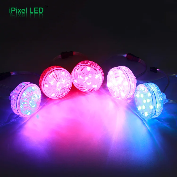 Диаметр 55 мм колесо обозрения LED кабошон авто rgb Pixel IP65 ярмарка &quotсвет RGB