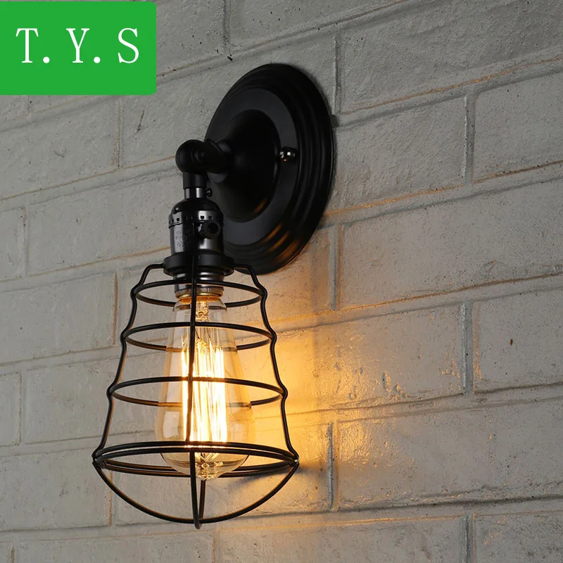 T.Y.S Ретро Лофт винтажный светодиодный настенный светильник 90-260 в металлический