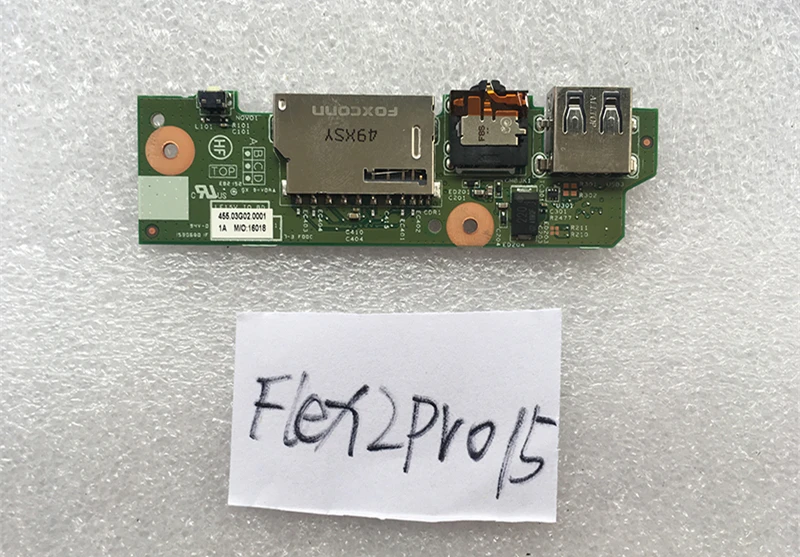 

Original Sub Card for Lenovo Flex 2 Pro 15 USB Board Hard Disk Switch Interface 5C50H33172 5C50G91216 455.00W02.0001