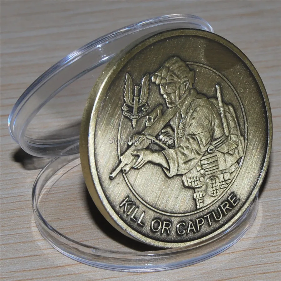 

Free Shipping,British Army Kill Or Capture Challenge Coin - Who Dares Wins Challenge Coin