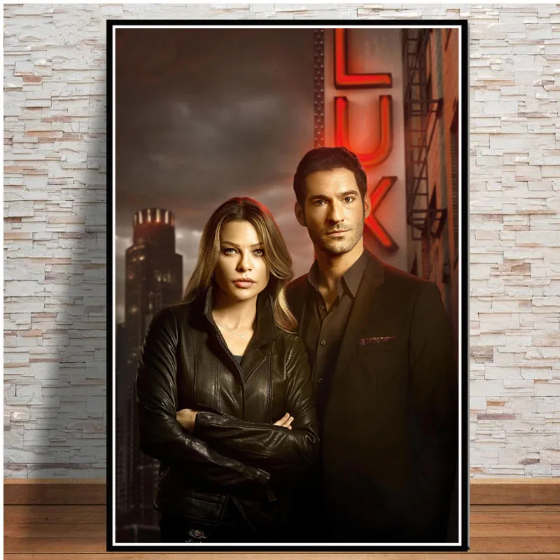 Новинка 2019 Постер и печать для сериала Люцифер картина маслом на холсте