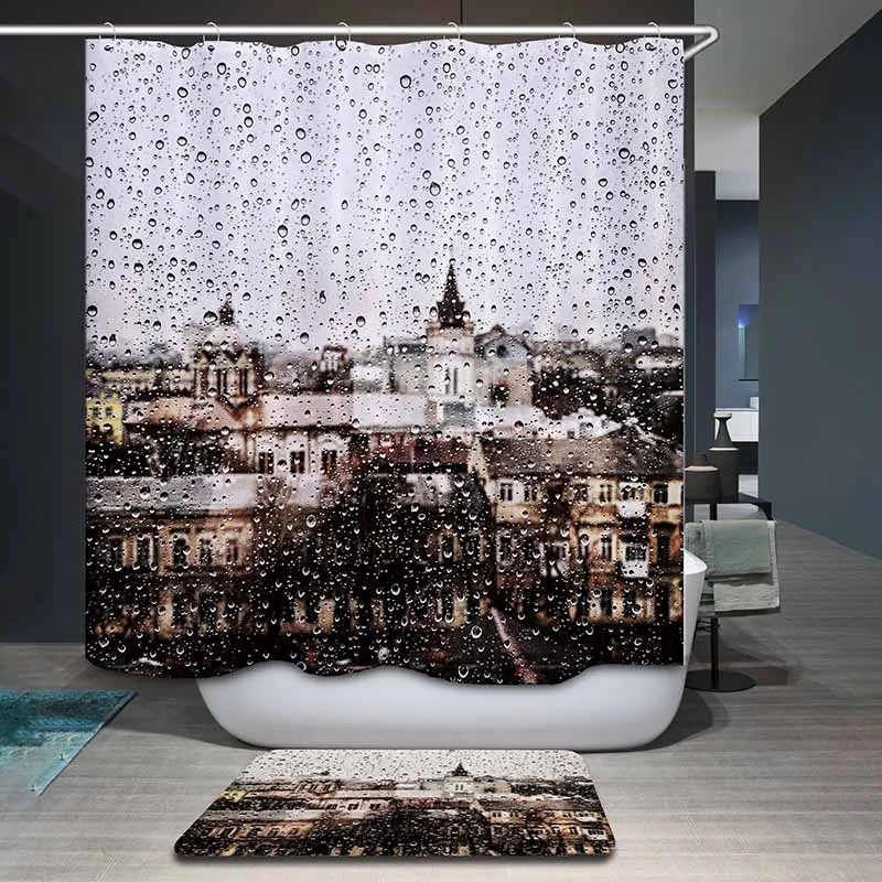 Monily полиэфирная водонепроницаемая винтажная деревенская живописная занавеска