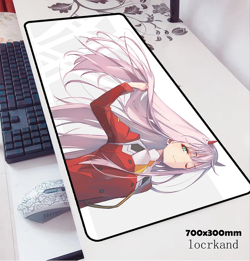 Коврик для мыши darling in the franxx 70x30 см игровой коврик классный новый офисный notbook